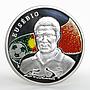 Armenia 100 dram Kings of Football series Eusebio proof silver coin 2008