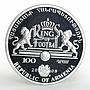 Armenia 100 dram Kings of Football series Eusebio proof silver coin 2008