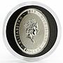 Niue 1 dollar Lunar series Year of the Snake Love Snake colored silver coin 2013