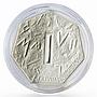 Latvia 1 lats Coin of Digits proof silver coin 2007