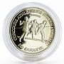Mauritania 500 ouguiya International Games Runners proof nickel coin 1984