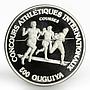 Mauritania 500 ouguiya International Games Runners proof nickel coin 1984