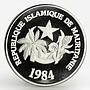 Mauritania 500 ouguiya International Games Runners proof nickel coin 1984