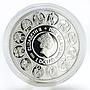 Niue 1 dollar A. Mucha Zodiac series Gemini colored proof silver coin 2011