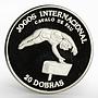 Sao Tome and Principe 20 dobras International Games Gymnastics nickel coin 1984