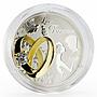 Tanzania 250 shillings Love Forever gilded proof silver coin 2019