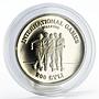 Guinea 200 sylis International Games Walking proof nickel coin 1984