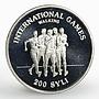 Guinea 200 sylis International Games Walking proof nickel coin 1984