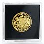 Latvia 20 latu Fregate Gekronte Ehlendt 1642 Ship Sea gold coin 1997