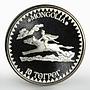 Mongolia 10 togrog International Games Equestrian proof nickel coin 1984