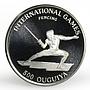 Mauritania 500 ouguiya International Games Fencing proof nickel coin 1984