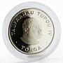 Tonga 5 paanga International Games Relay proof nickel coin 1984