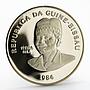 Guinea-Bissau 250 pesos International Games Horizontal Bar nickel coin 1984
