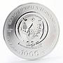 Rwanda 1000 francs Zodiac Signs series Aries gilded silver coin 2009