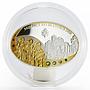 Cook Islands 5 dollars Benedict XVI in Cyprus gilded silver coin 2010
