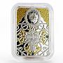 Niue 1 dollar Theotokos Icon of Jerusalem colored proof silver coin 2014