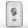 Tokelau 2 dollars Folk Crafts series Gzhel silver coin 2014