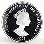 Bahamas 5 dollars Famous Pirates series Captain Howell Davis silver coin 1993