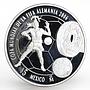Mexico 5 pesos World Cup Soccer Games FIFA football proof silver coin 2006