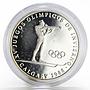 Panama 1 balboa Olympic Winter Games Calgary Biathlon proof silver coin 1988