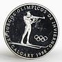 Panama 1 balboa Olympic Winter Games Calgary Biathlon proof silver coin 1988