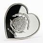 Liberia 10 dollars Endless Love Swans colored proof silver coin 2007