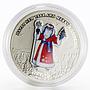 Nauru 10 dollars Happy New Year series Father Frost colored silver coin 2008