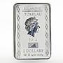 Tokelau 2 dollars Folk Crafts series Khokhloma silver coin 2014