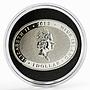 Cook Islands 1 dollar Lunar Calendar series Love Dragon colored silver coin 2012