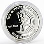 Bangladesh 1 taka 25th Olympic games Barcelona proof silver coin 1992