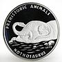 Cambodia 20 riels Prehistoric Animals series Nothosaurus proof silver coin 1994