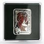 Niue 1 dollar Painters of the World series Alphonse Mucha proof silver coin 2010