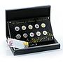 Singapore set of 10 coins The Grandeur of Heritage Orchids Series proof 2011