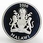 Malawi 5 kwacha Journey to Africa series Victoria Falls proof silver coin 2006