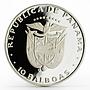 Panama 10 balboas International Year of the child proof silver coin 1982