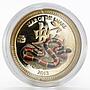 Niue 1 dollar Lunar Year of the Snake Coral Snake colored proof silver coin 2013