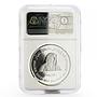 United Arab Emirates 50 dirhams Mother of Nation PF-68 NGC silver coin 2005
