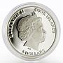 Cook Islands 5 dollars Russian Folk Crafts series Gzhel colored silver coin 2012