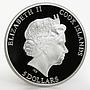 Cook Islands 5 dollars Russian Folk Crafts series Gzhel colored silver coin 2012