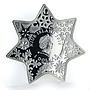 Niue 1 dollar Christmas Star Shaped silver coin with zircons 2010