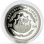 Liberia 20 dollars Sydney Olympic Games series Rowing proof silver coin 2000