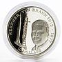 Niue 10 dollars Wernher Von Braun and The Rocket Launch proof silver coin 1992