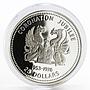 British Virgin Islands 25 dollars Coronation Jubilee silver coin 1978