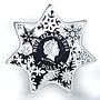 Niue 1 dollar Christmas Star Shaped silver coin with zircons 2010