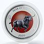 Pitcairn Island 2 dollars Year of the Ox Lunar Calendar silver proof 2009