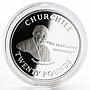 Gibraltar 20 pounds Sir Winston Churchill Portrait silver coin 2013