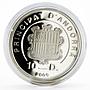 Andorra 10 diners Worldwide Chopin Year series Life of Chopin silver coin 2009