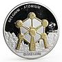 Cook Islands 10 dollars World Monuments series Belgium Atomium silver coin 2010
