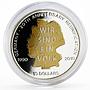 Nauru 10 dollars 20th Anniversary of Germany Reunion proof silver coin 2010