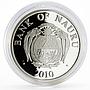 Nauru 10 dollars 20th Anniversary of Germany Reunion proof silver coin 2010